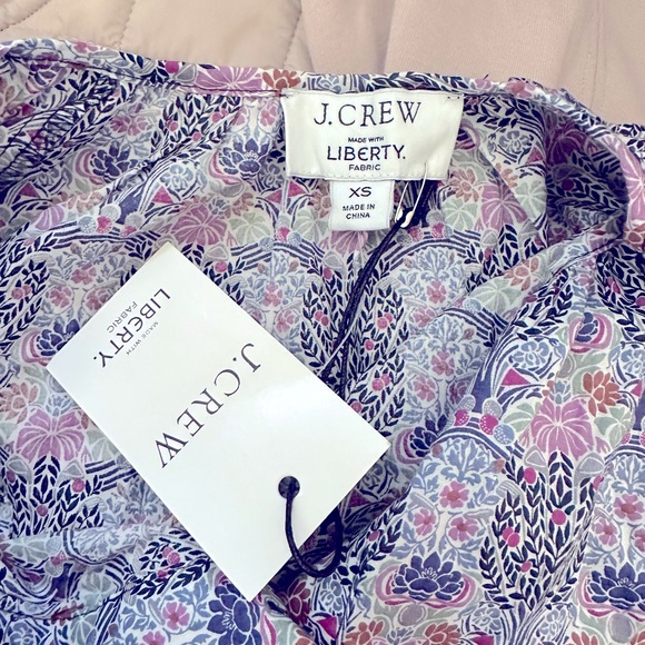 J crew liberty fabric floral print balloon sleeve button front mini dress XS - Picture 6 of 6